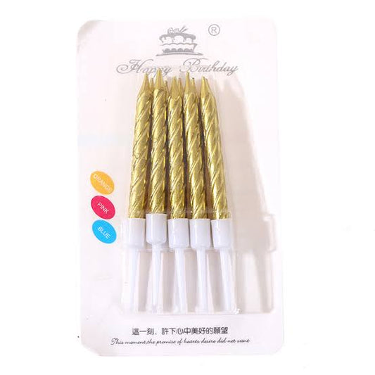 Small Spiral Birthday Candle Pack of 10