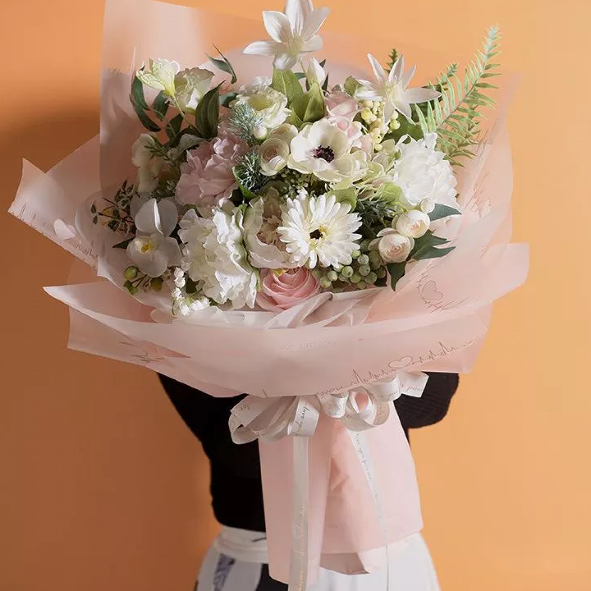 Flower Wrapping Baby Pink Paper pack of 5 Size-22x21.5 inch