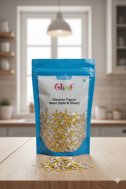 Bakersville Glint Glamour Figura Heart (Gold & Silver)