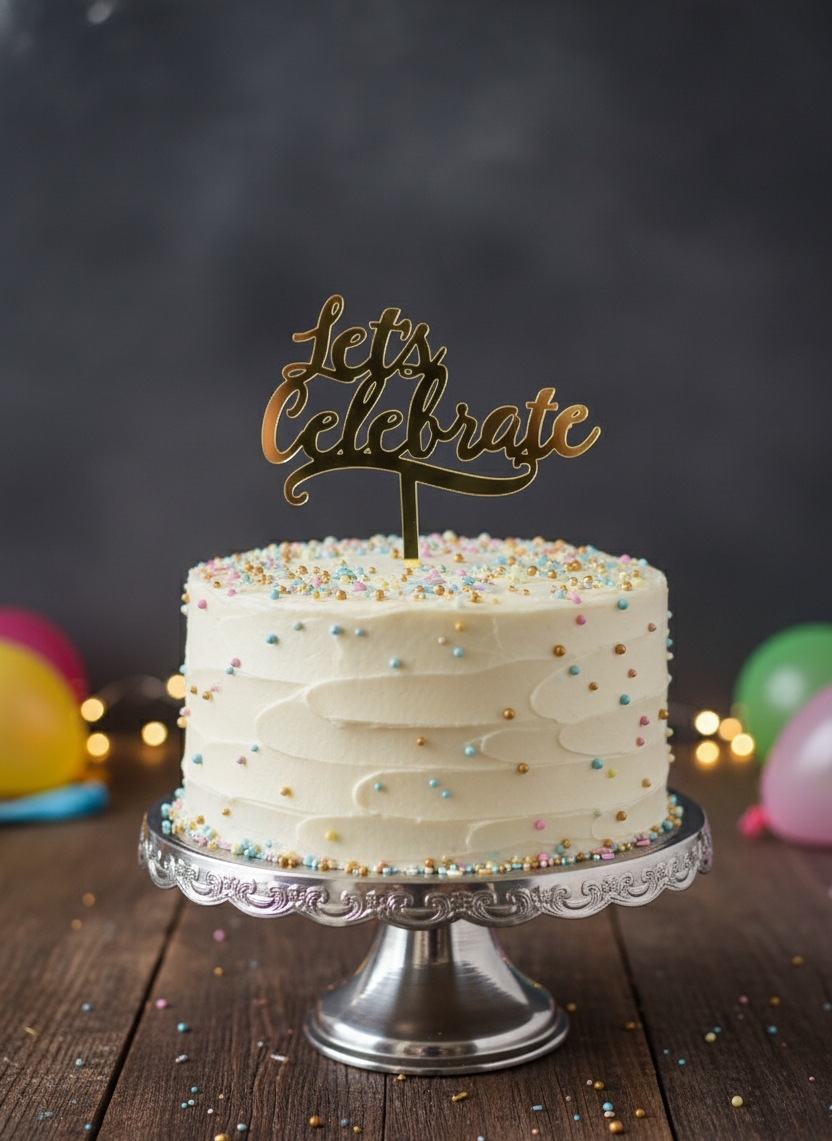 Let's Celebrate Acrylic Topper