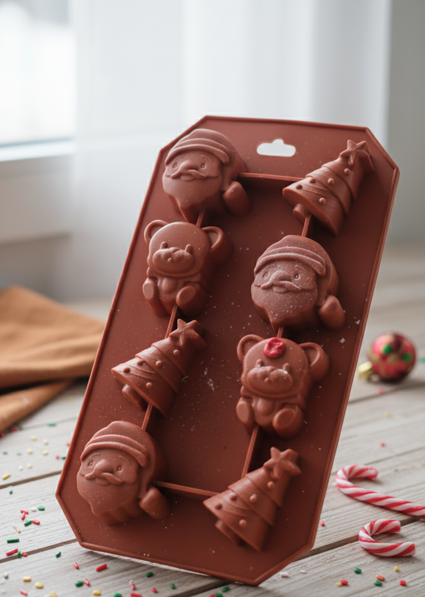 Santa & Tree Shape Christmas Mould (Random Colour)