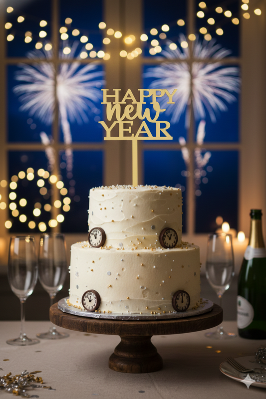 Happy New Year Acrylic Topper Pack Of 10 Size 3 inch