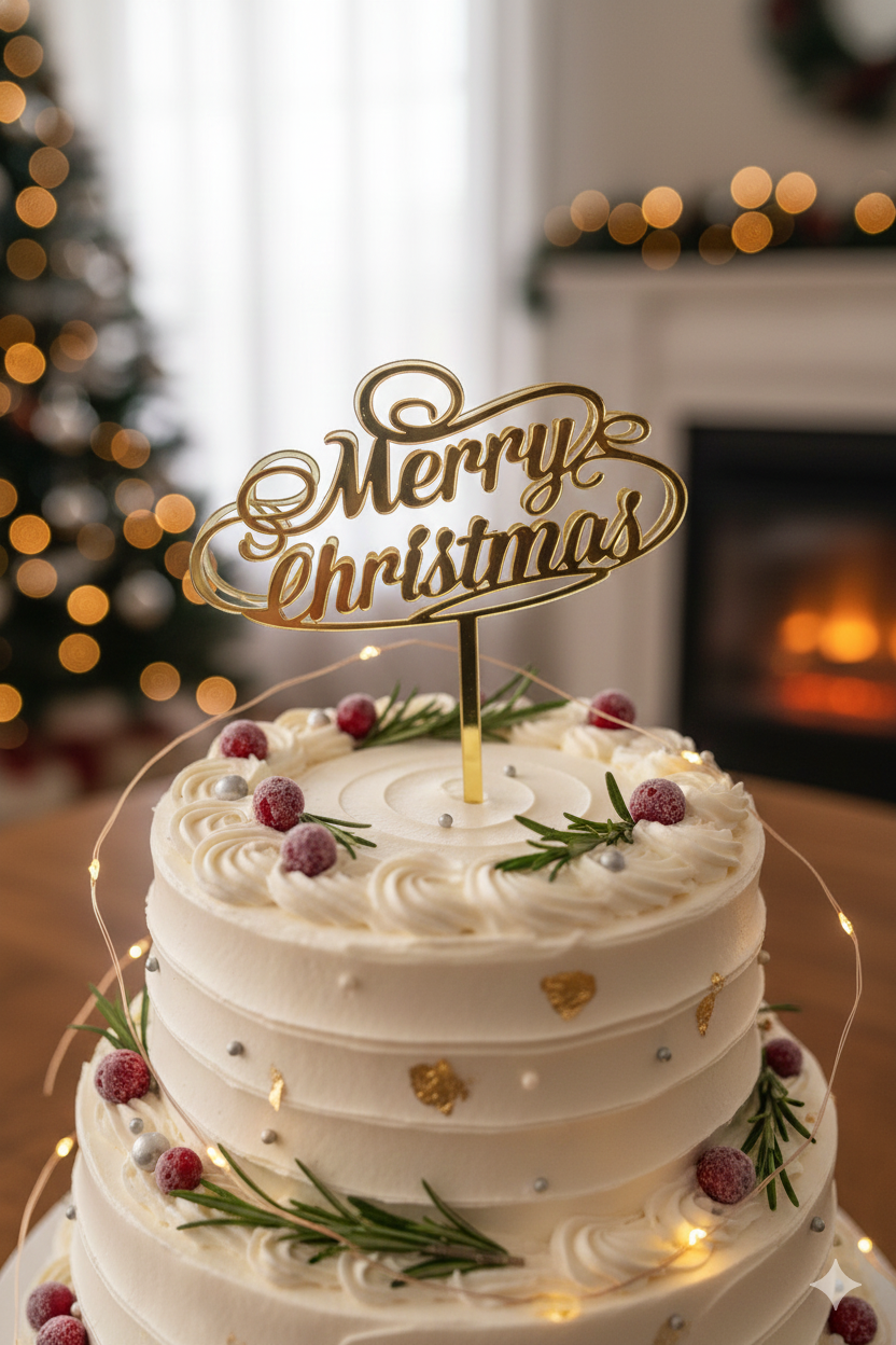Christmas Acrylic Topper Pack Of 10 Size 3 inch