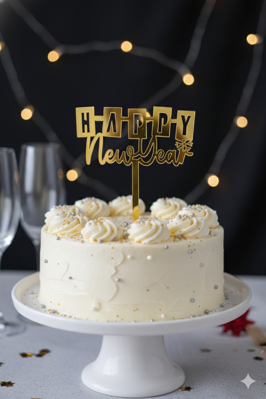 Happy New Year Acrylic Topper Pack Of 10 Size 3 inch