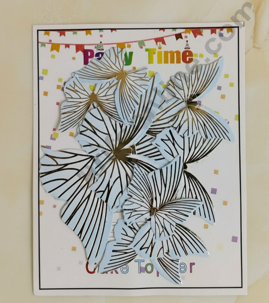 Butterfly Pack Of 10 Light Blue