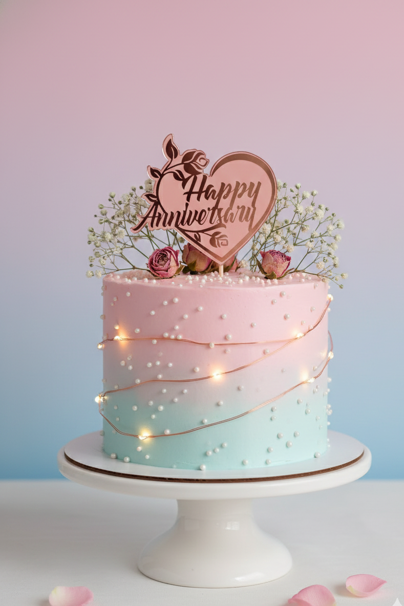 Happy Anniversary Heart Tag Pack Of 5 Size 2 Inch