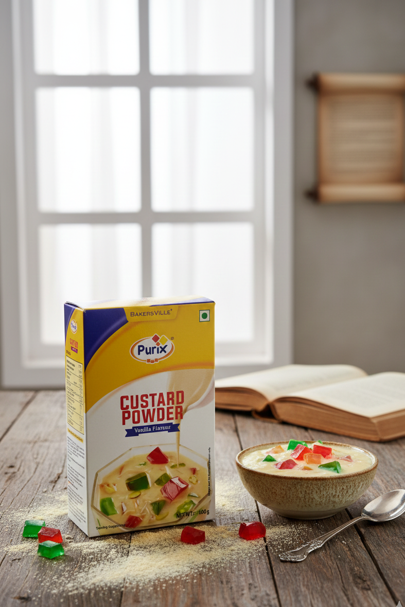 Bakersville Purix Custard Powder Vanilla Flour 100gm