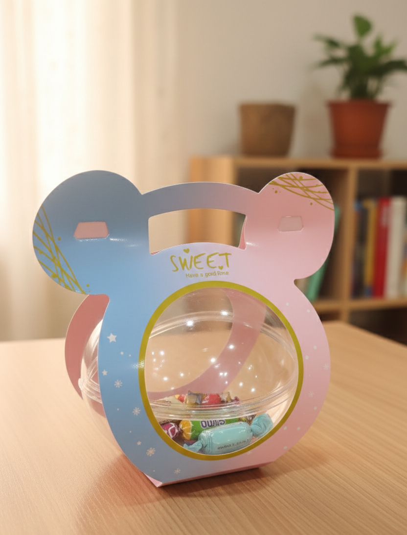 Plastic Cake Ball Box with paper handle