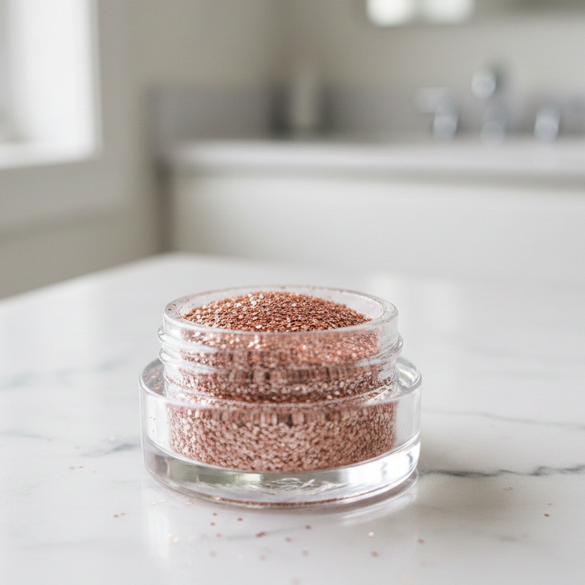 rose gold glitter