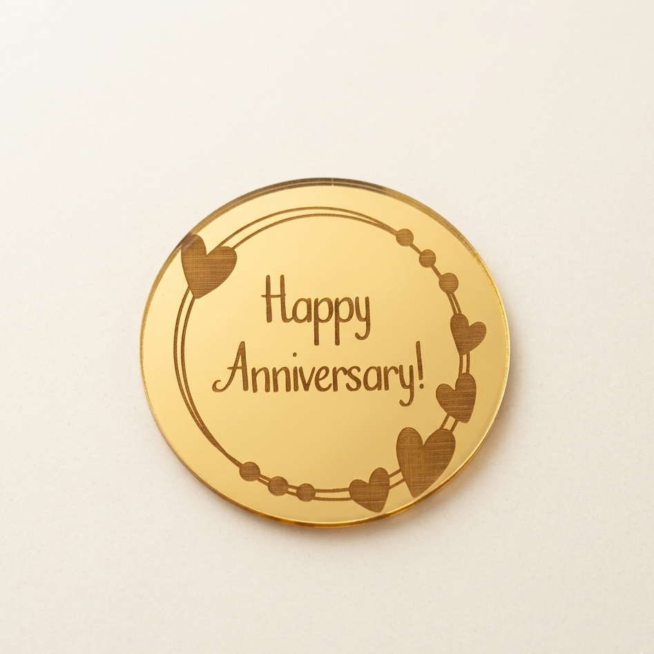 Happy anniversary  coin topper Pack of 10