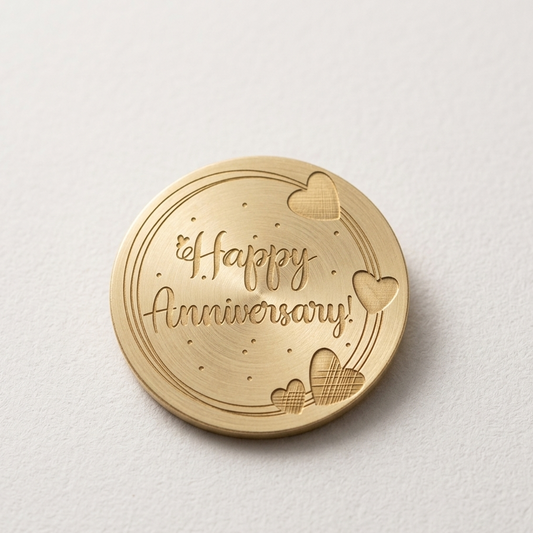 Happy anniversary  coin topper Pack of 10