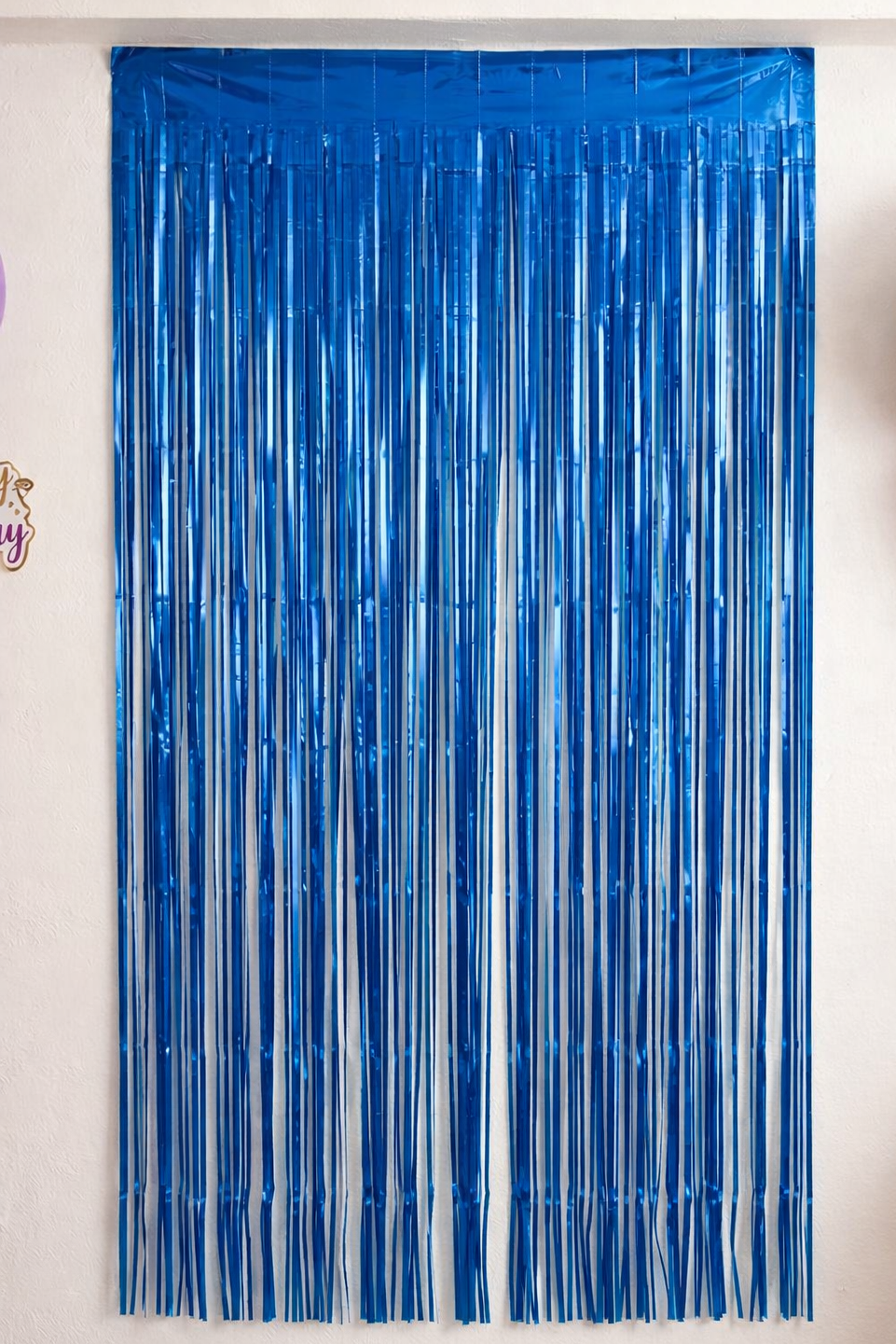 Blue  Birthday Foil Curtain Pack Of 1
