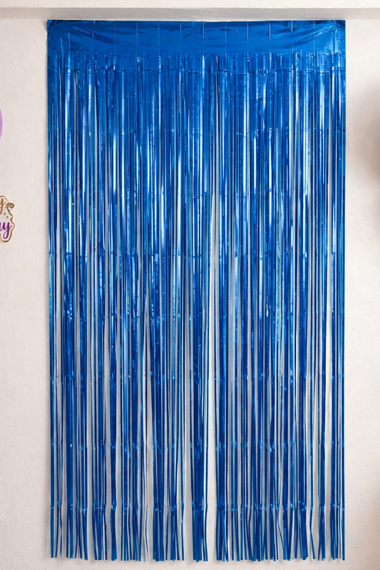 Blue  Birthday Foil Curtain Pack Of 1
