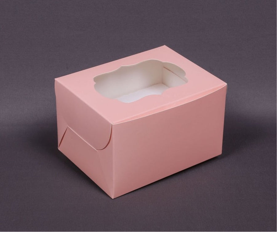 2 Pc Cupcake Box peach Colour