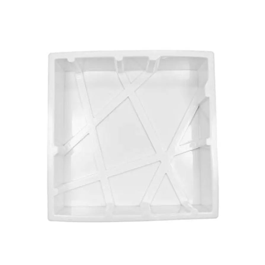 White silicon geometric squares cake mould