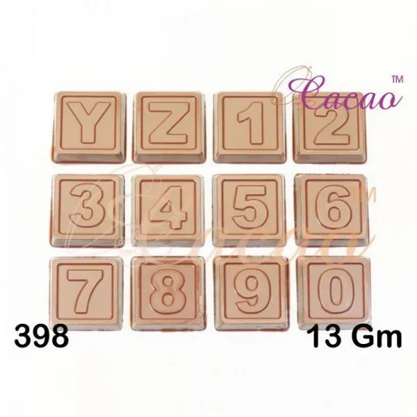 Alphabet Cacao Pvc Mould Set Of 3