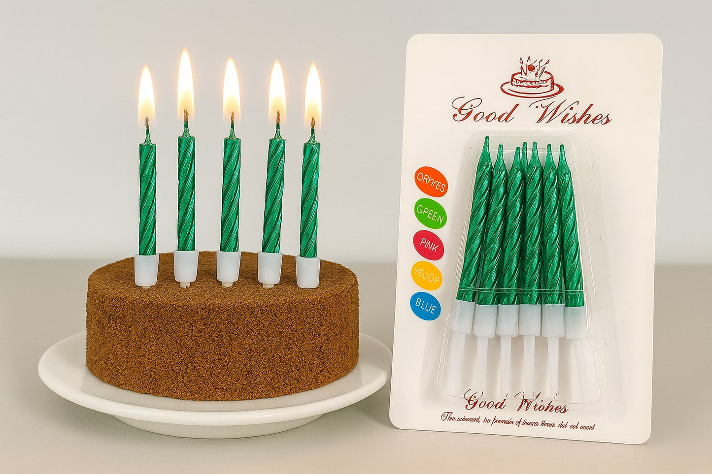 Small Spiral Birthday Candle Pack Of 10