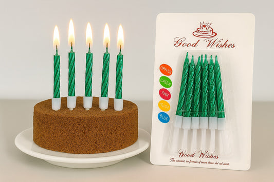 Small Spiral Birthday Candle Pack Of 10