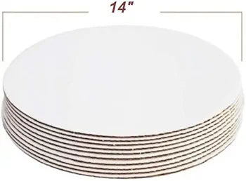 14 inch White Round Mdf Base Board