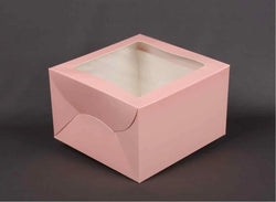 2 Pound Window Cake Box Peach 10 ×10×5 (Pack of 10)