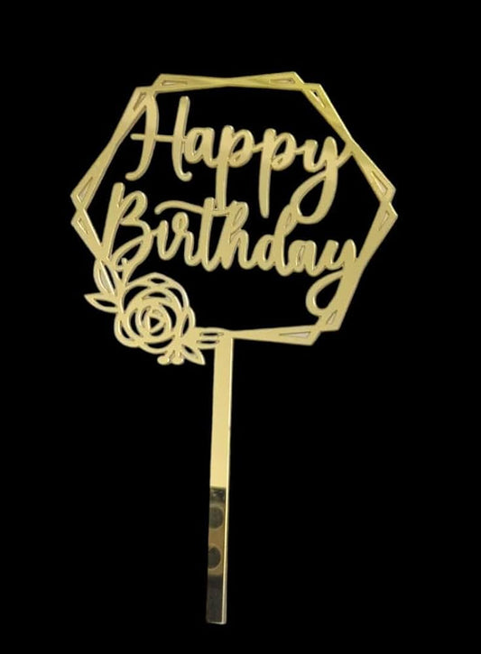 Economic Acrylic 5 inch Happy Birthday Topper Pack Of 5