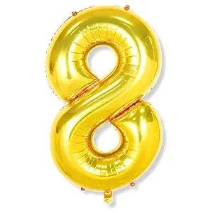 8 Number Foil balloon Size -14 inch