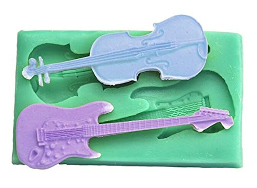 Guitar & Violin 2 Cavity Fondant Mould