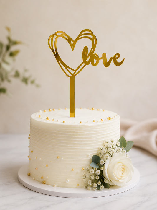 Acrylic love Cake Topper RT00013
