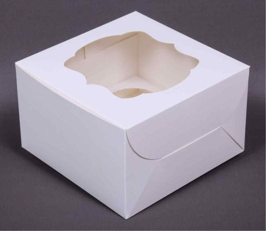 4 pc Cupcake Box White Colour