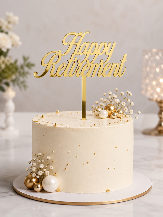 Happy Retirement Acrylic Topper