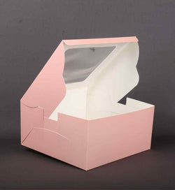 2 Pound Window Cake Box Peach 10 ×10×5 (Pack of 10)