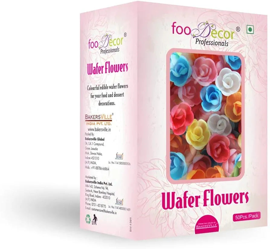 Food decor wafer flower