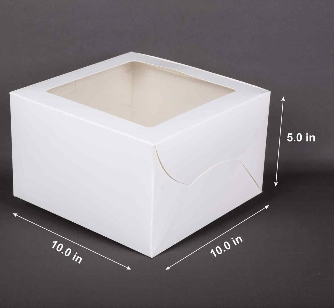 2 Pound Window cake box White  Size - 10x 10x5 inch