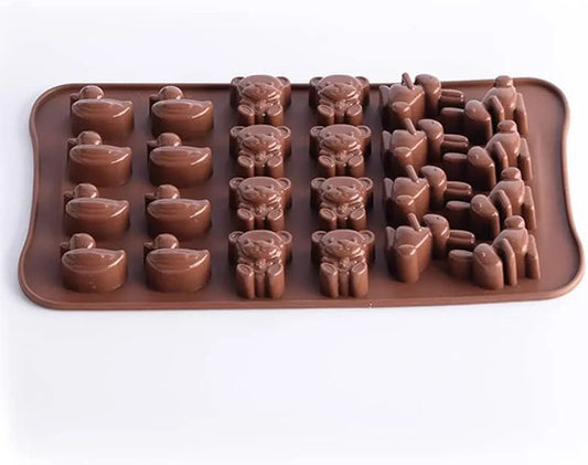24 Cavity Rabbit,Duck & Chick Silicon Mould