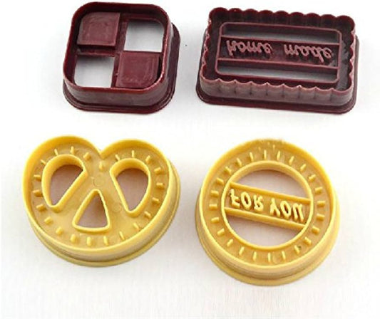 4pcs Classic Crown Danish Cookies Shape