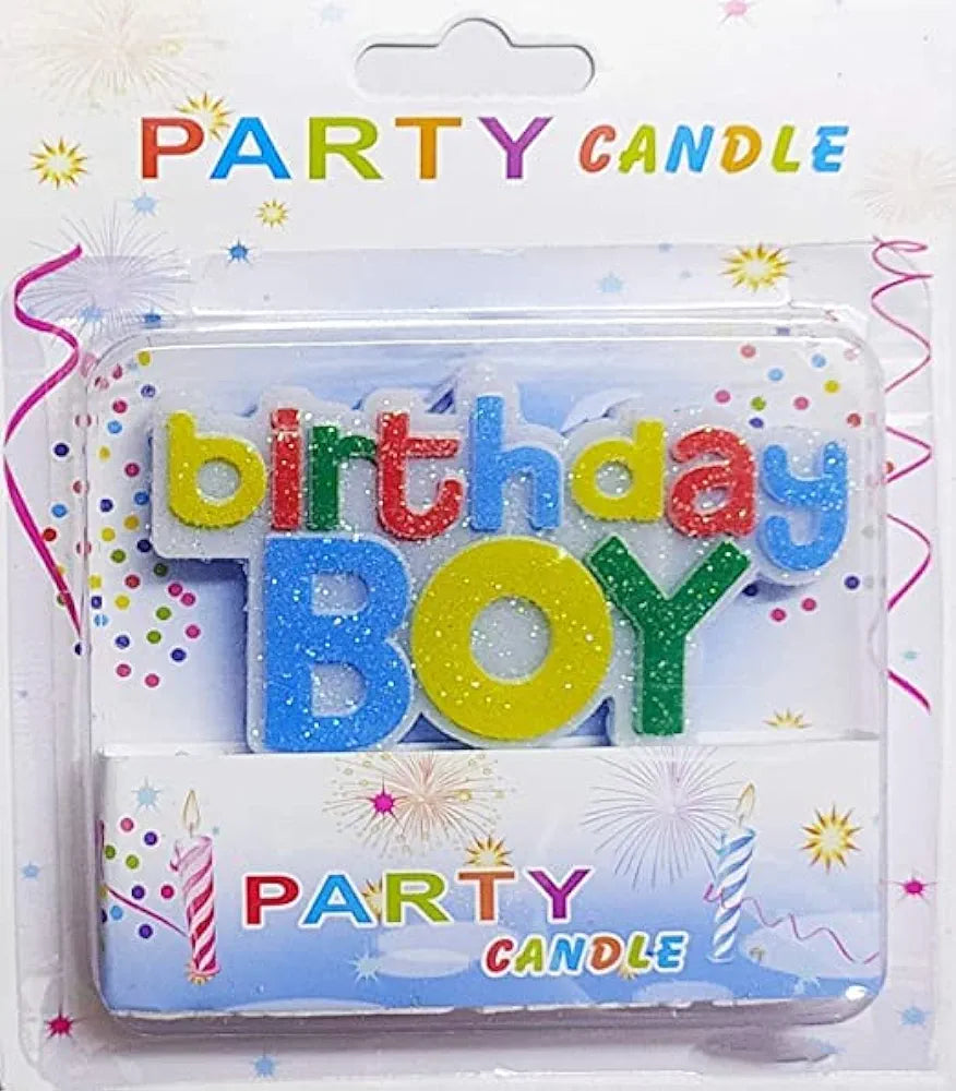 Birthday boy candle