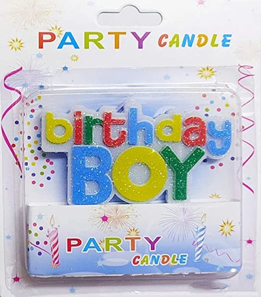 Birthday boy candle