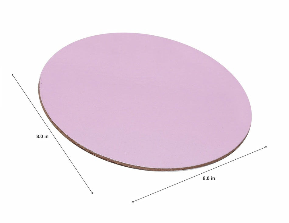 Pastel Pink round baseboard 8 inch