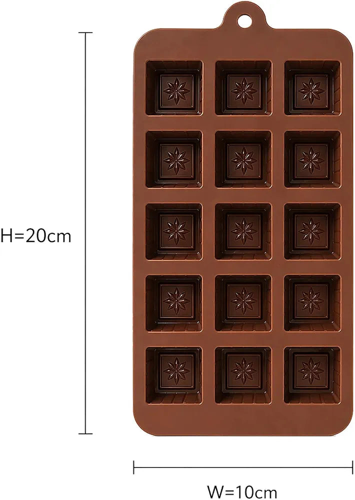 15 cavity Square shape silicon mould