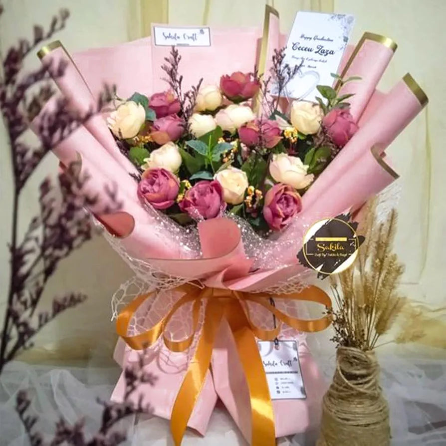 Flower Wrapping Baby Pink Paper Pack Of 5 Size - 22x21.5 inch