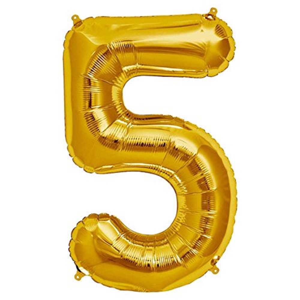 5 Number Foil Balloon Size -14 inch