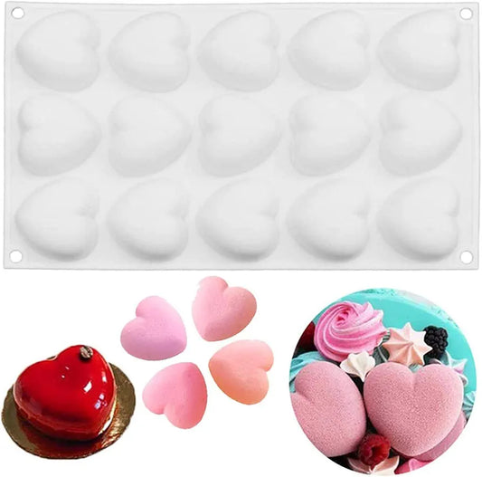 15 Cavity Heart Mould