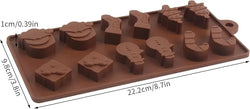 12 Cavity Christmas Silicon Chocolate Mould