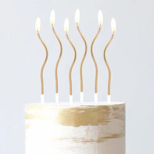 Twisty Copper long Stick Candle Pack of 6