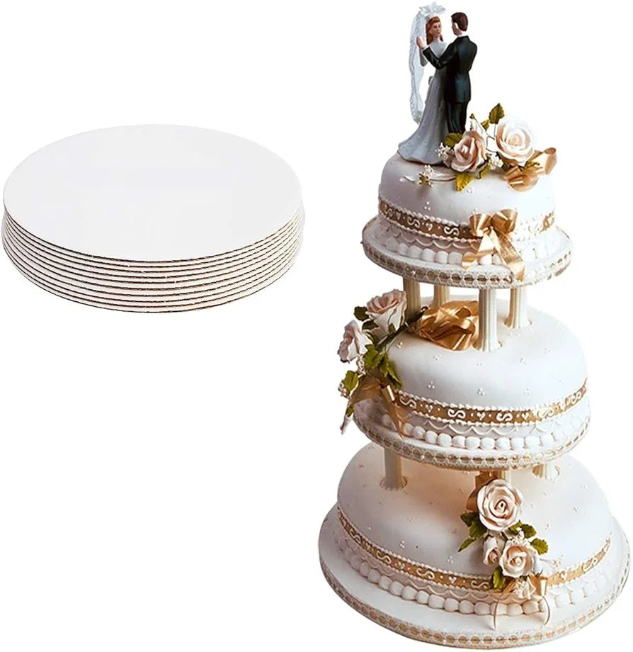 14 inch White Round Mdf Base Board