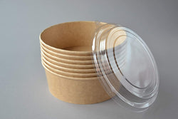 Cake Bowls with Lids 500ml (Pack Of 25) size 5x2 inch CODE - BP120/65