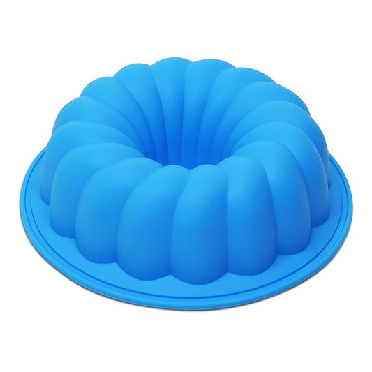 3D silicon cake mould bundt  shape (random colour)