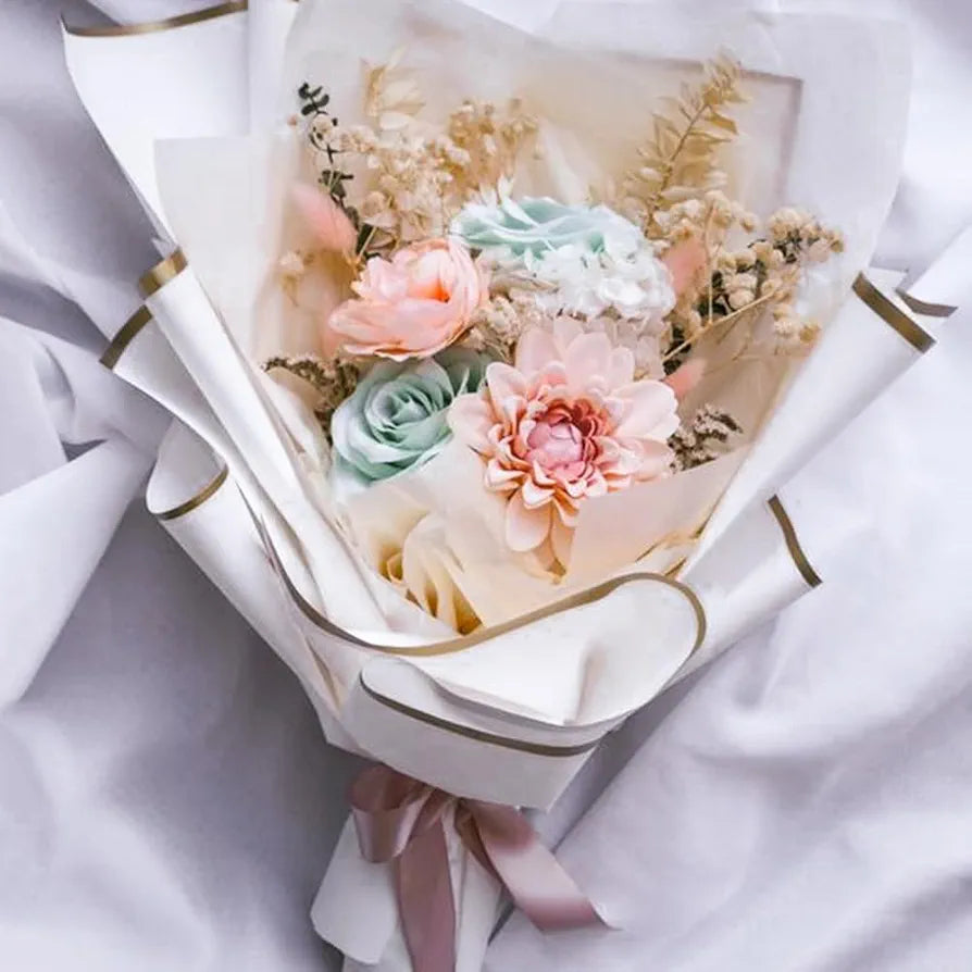 Flower Wrapping White Paper Pack Of 5 Size - 22x21.5 inch