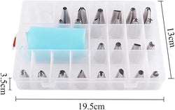 24 Piece Tips with Steel Nozzle Set and 1 Frosting Icing Piping Bag