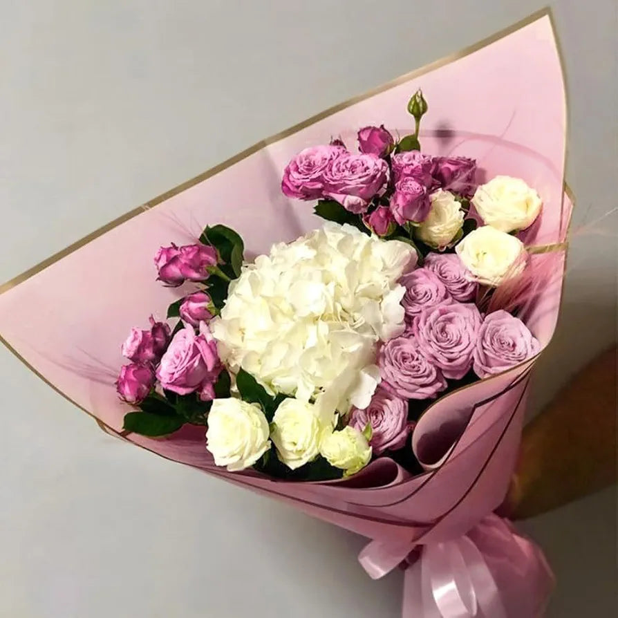 Flower Wrapping Baby Pink Paper Pack Of 5 Size - 22x21.5 inch